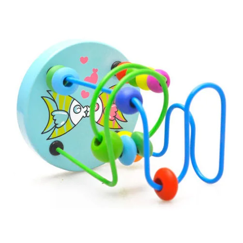 Hot! New Baby Colorful Mini Wooden Maze Beads Educational Toy Funny Around Beads For Children Kids P25 Hot! New Baby Colorful Mini Wooden Maze Beads Educational Toy Funny Around Beads For Children Kids P25