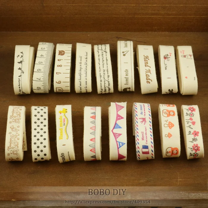 Новые поступления 17 видов конструкций смешанные 1.5 см ширина ZAKKA хлопок этикетки