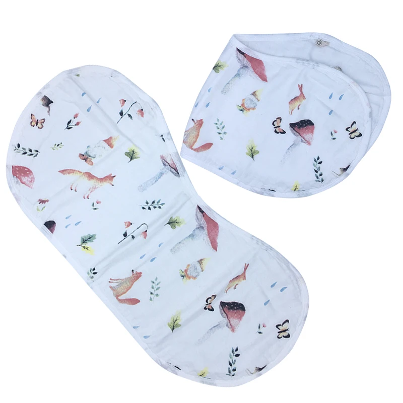 6 Layers Baby Burpy Bib Muslin Cloth Bamboo Cotton Soft Absorbent 6