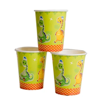 

50 pcs/lot of dino dinosaur theme printing paper cup tableware for birthday party , party drinking cup