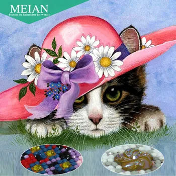 

Meian,Diamond Painting 5D DIY Full,Diamond Embroidery,Animal,Cat,Cross Stitch,3D,Diamond Mosaic,Rhinestone by picture sale Gift