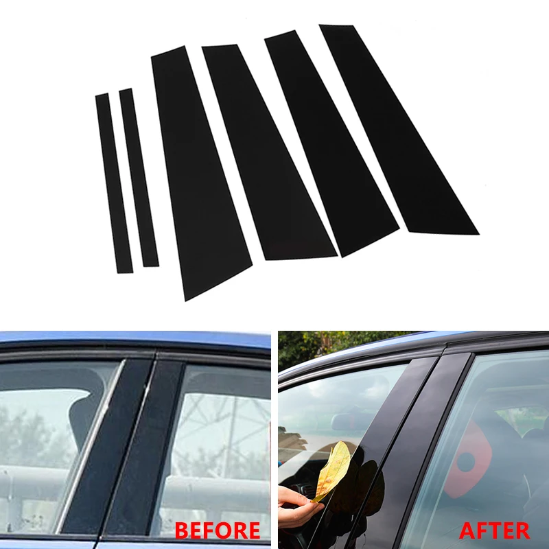 

Car Styling Glossy Black Window B-pillars Moulding Cover Protective Trim For BMW 1 3 5 7 Series F30 F10 X5 X6 E70 F15 F16 X3 F25