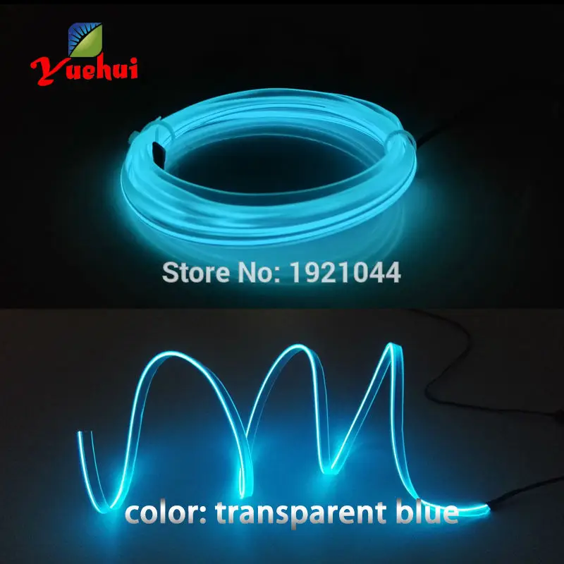 

2017 DC-3V 10 Colors Available 2.3mm-skirt 1M Trendy EL Wire RopeTube Flexible Neon Cold Light For Car Night Wedding Decoration