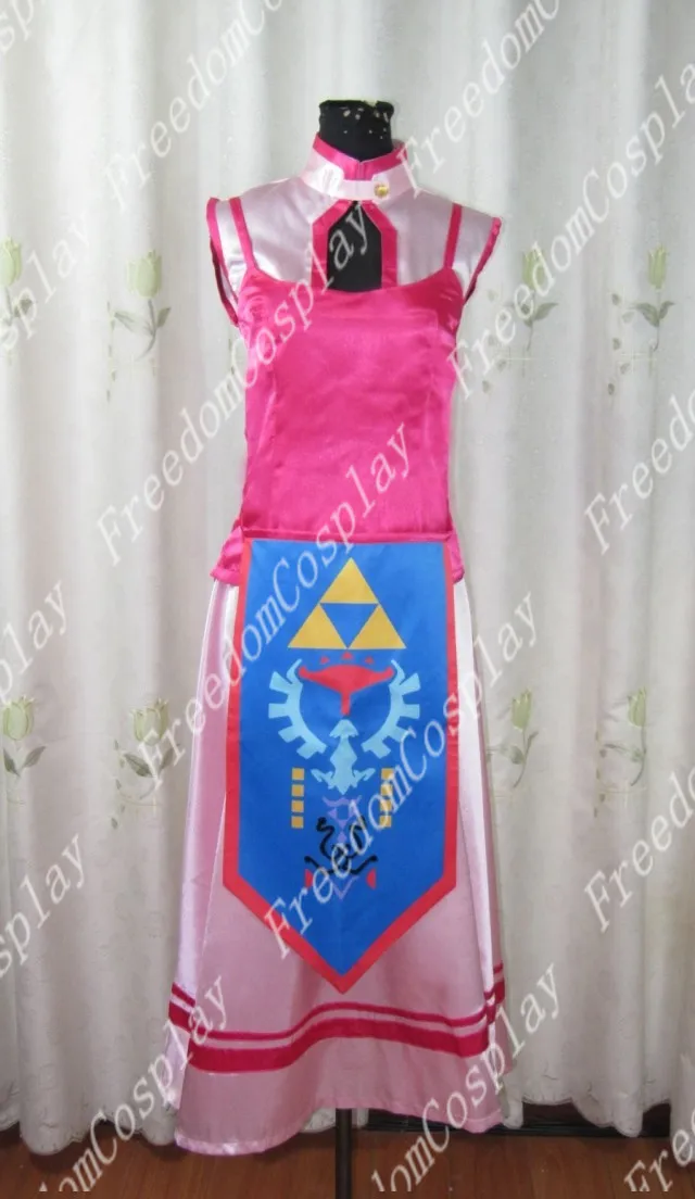The Legend of Zelda pink dress Cosplay Costume on