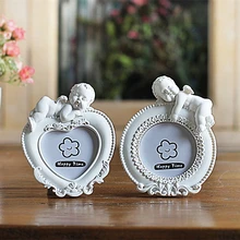 Сердце Круглый прямоугольник овальной формы фоторамки для детей, 2 дюйма мини свадебный подарок фоторамка белая фоторамка, fotolijstje