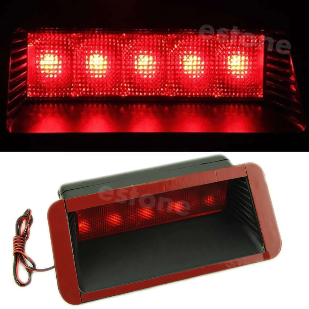 

5 LED Car Warning Rear Tail 3rd Third Brake Stop Light High Mount LED Lamp 12V