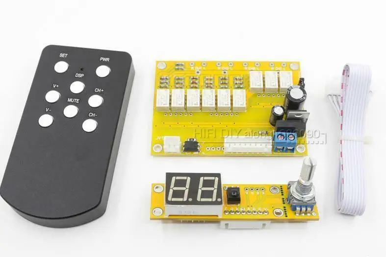 Assembled Remote Stereo Volume Board 64 Steps Relay Ver 3 Ways Input Assembled Remote Stereo Volume Board 64 Steps Relay Ver 3 Ways Input