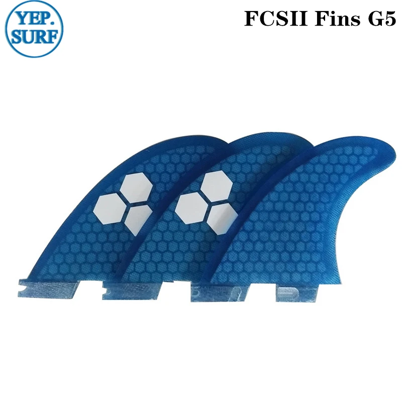 blue-1 G5 Набор плавников для серфинга FCS2 G5/G7/K2.1 FCS ii G5/G7/K2.1 плавники для серфинга для доски для серфинга sup доска из стекловолокна соты - Цвет: blue-1 G5