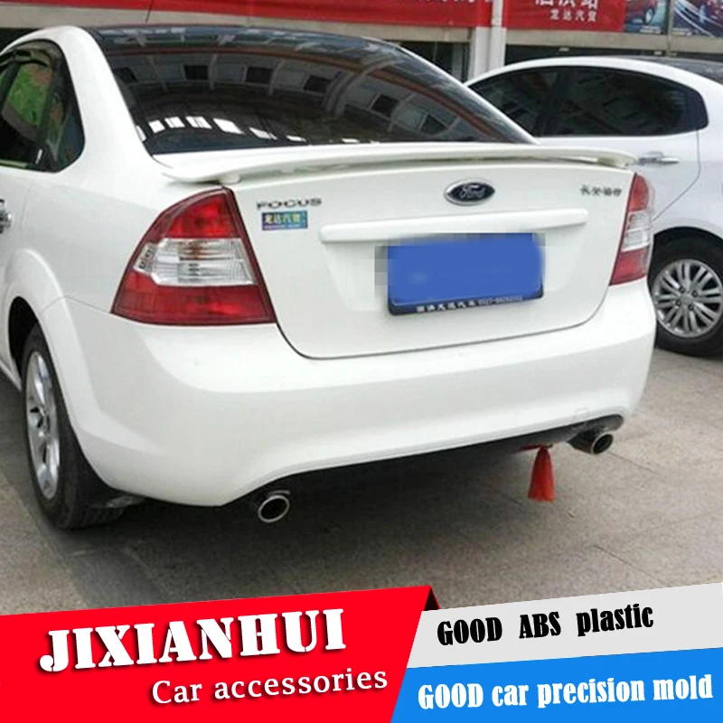 

For Focus Spoiler 2006-2011 Ford Focus sedan DJK Spoiler ABS plastic Material Car Rear Wing Color Rear Spoiler