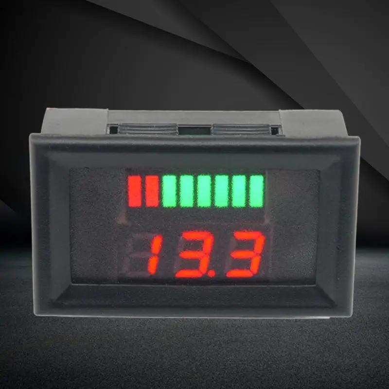 Вольтметр 12-60 в кислотно-красный свинцовый аккумулятор Емкость батареи вольтметр Индикатор уровня заряда свинцово-кислотный светодиодный тестер пластиковое напряжение