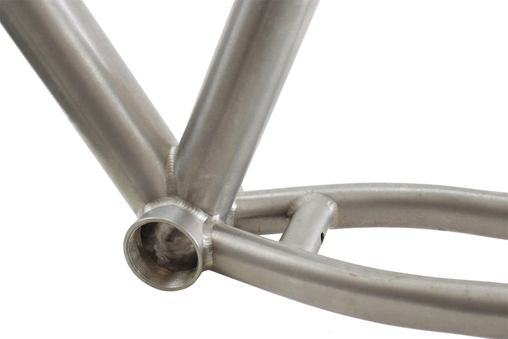 Cheap 2018 Road Frame Bicycle Titanium Alloy 700C Racing Bike Frame Disc Brake Type Ultralight 46cm Ti Road Bike Bicycle Frame 5
