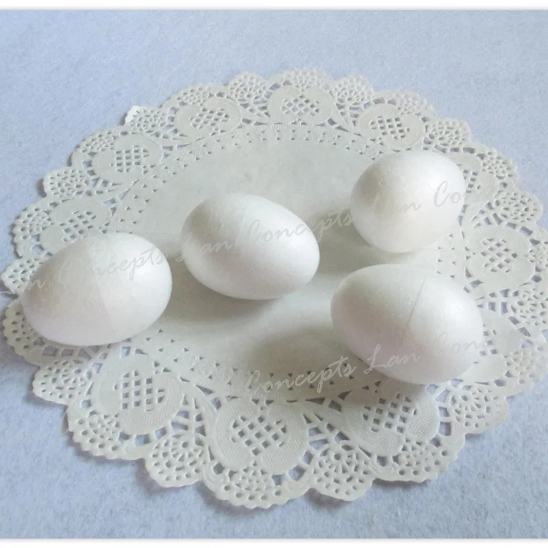 wholesale 6cm Foam Oval shaped Styrofoam for DIY craft Easter eggs