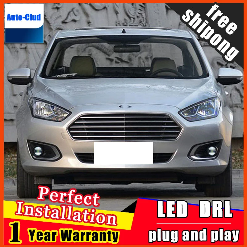 

Car-styling LED fog light for Ford Fiesta 2009-2014 LED Fog lamp with lens and LED day time running ligh for car 2 function