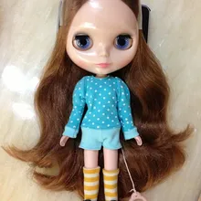 Коричневые длинные волосы Обнаженная Блит куклы завод кукла