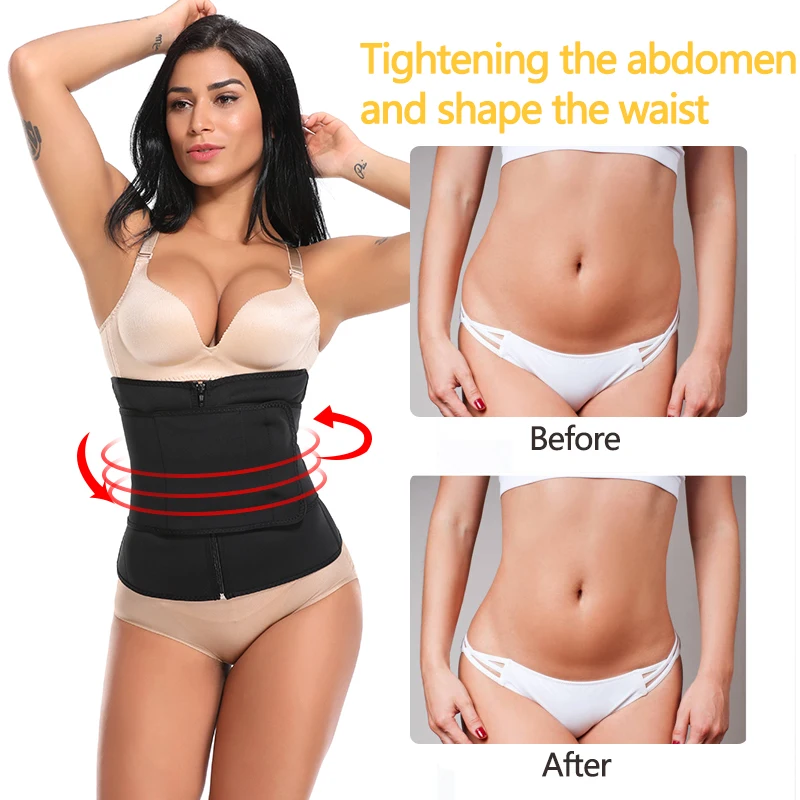 VASLANDA Neoprene Sauna Sweat Waist Cincher Slimming Belt Body Shaper Abdominal Trimmer Shapewear Cintas Modeladora Corsets