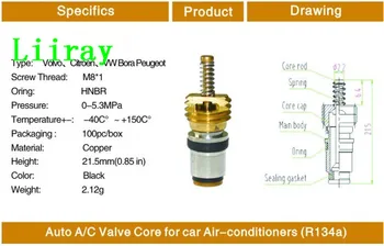 

AUTO AC AIR CONDITIONER VALVE CORE / NIPPLE HEAD FOR VOLVO PUEGEOT CITROEN VW BORA