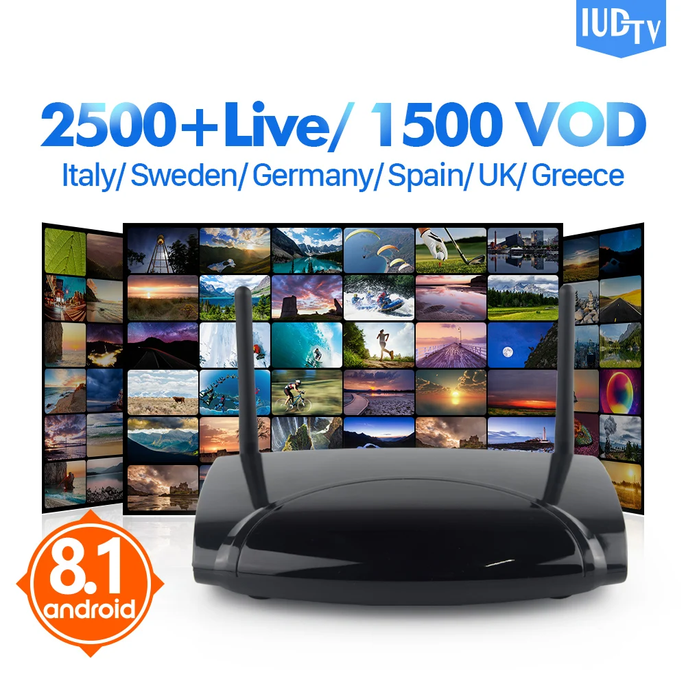 

IPTV Portugal Italy Spain Sweden Leadcool IPTV R2 Android 8.1 1+8G RK3229 Quad-Core IUDTV Turkish UK IPTV Germany IP TV 1 Year