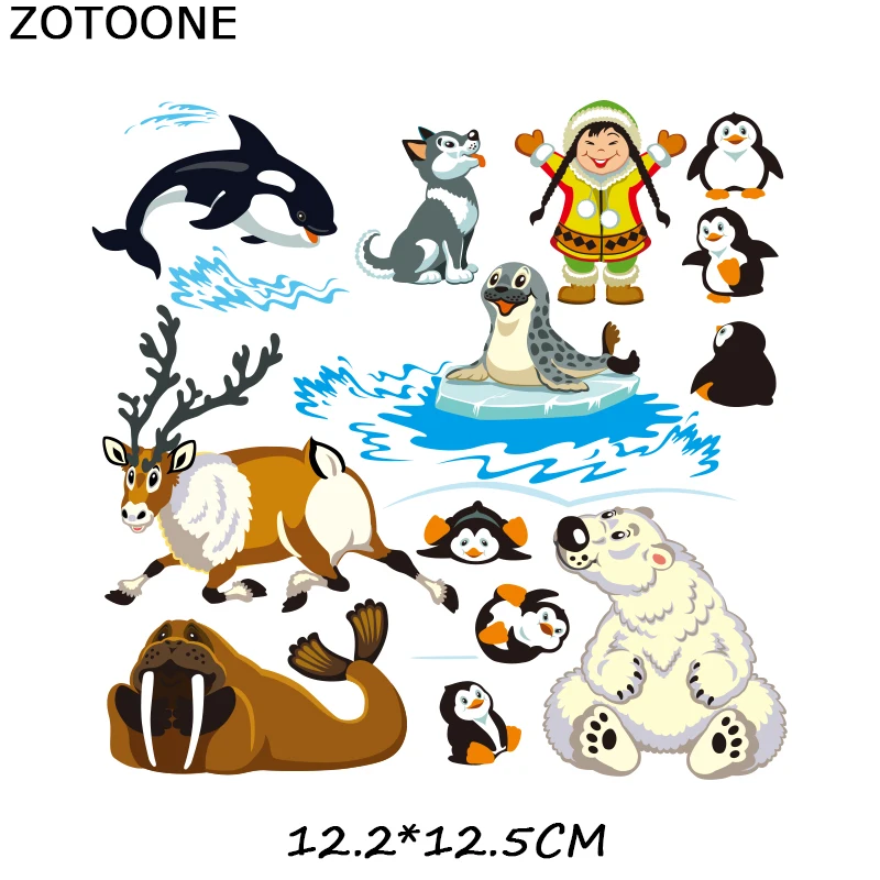 ZOTOONE/нашивки в полоску с изображением животных утюжок для переноса одежды сделай
