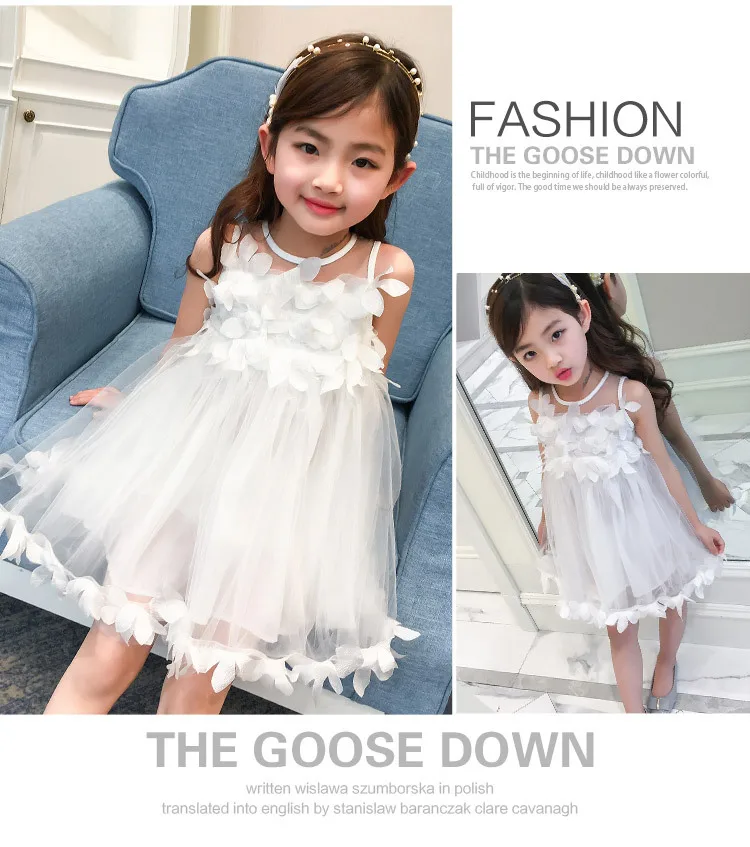2018 Fashion Flower Girls Dress Summer Kids Clothes Sleeveless Cute Princess Party Children Dresses For Girls Costumes 14 Years (9)