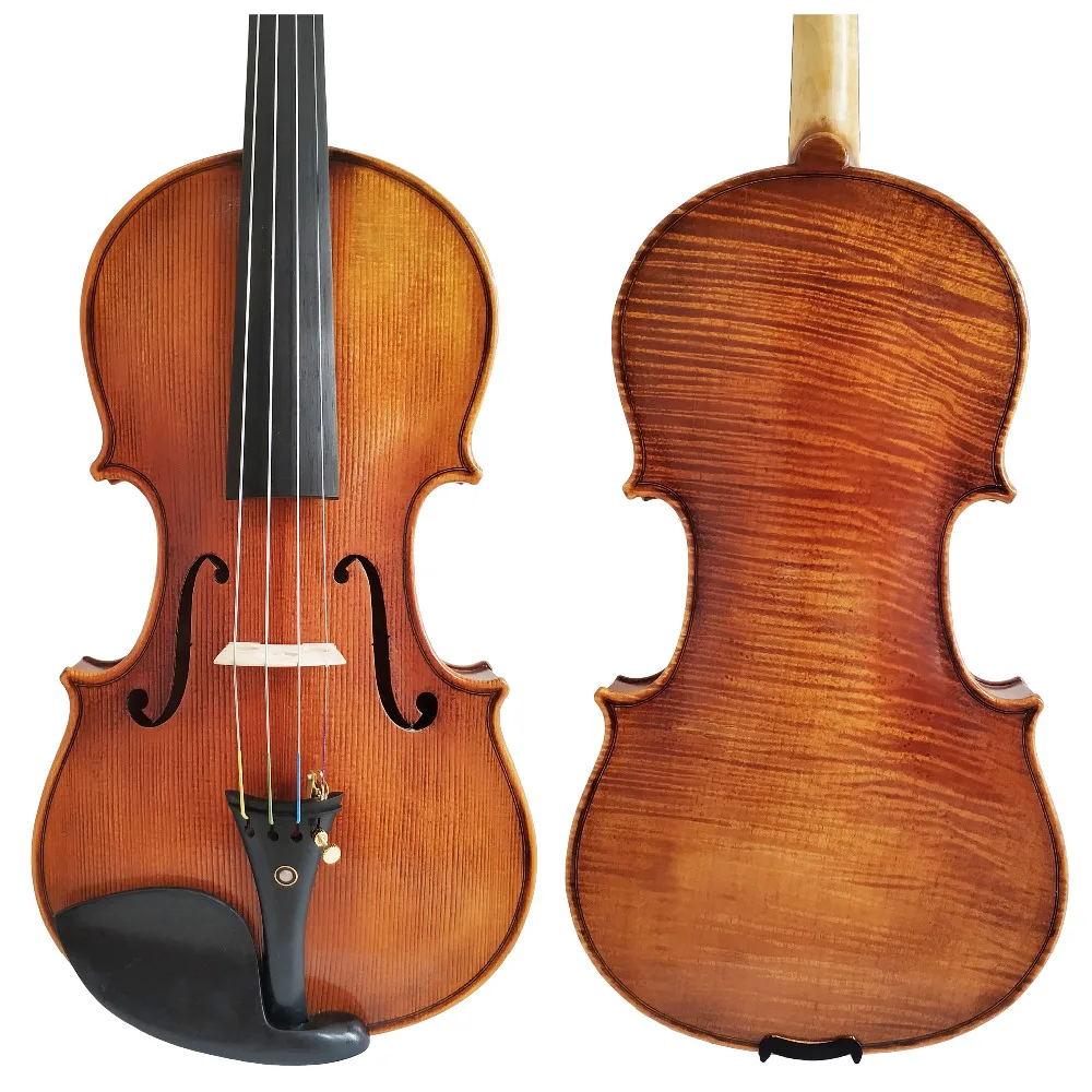 

Free Shipping Copy Stradivarius 1716 100% Handmade Oil Varnish Violin + Carbon Fiber Bow Foam Case FPVN04 #7