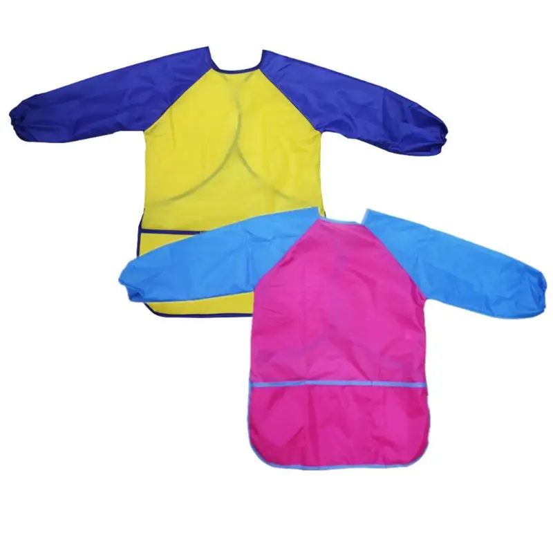 2PCS Kids Art Smocks Children Waterproof Artist Painting Aprons Long