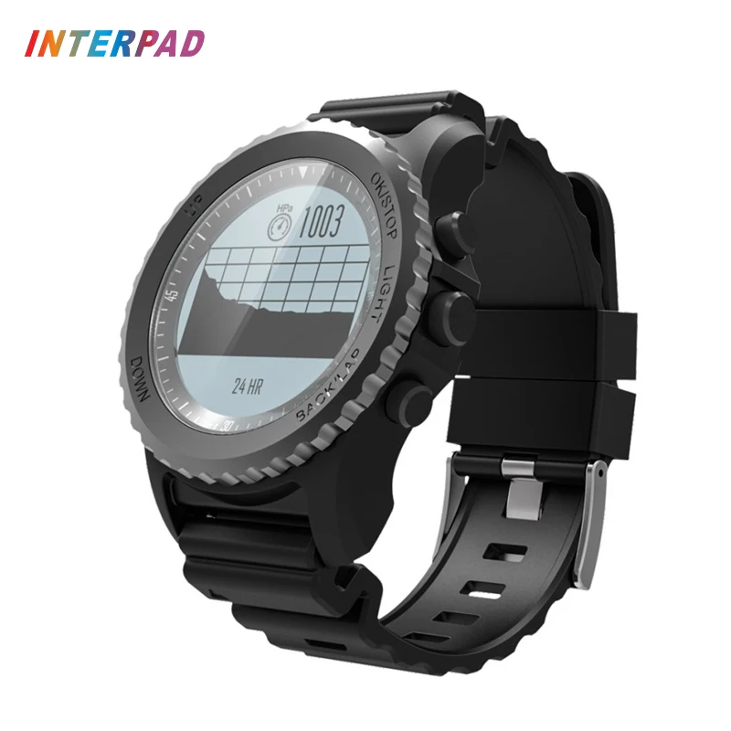 

Interpad GPS Smart Watch IP68 Waterproof Heart Rate Monitor Thermometer Altimeter Pedometer Smartwatch For Xiaomi Huawei Clock