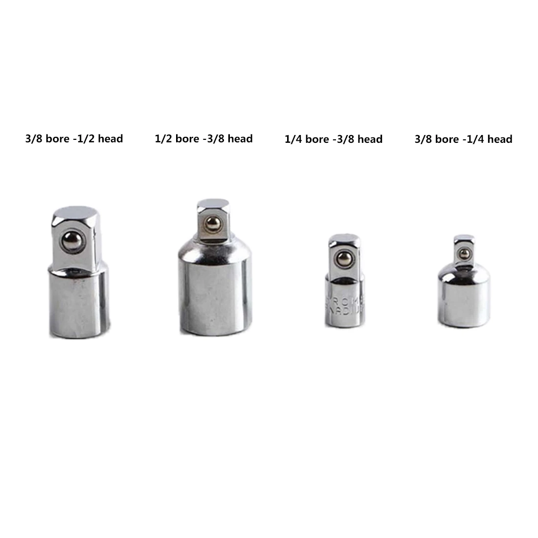 

4pcs/set 1/4 3/8 1/2 Craftsman Air Impact Socket Wrench Adapter Ratchet Drive Socket Adapter Converter Reducer Hand Tools Set