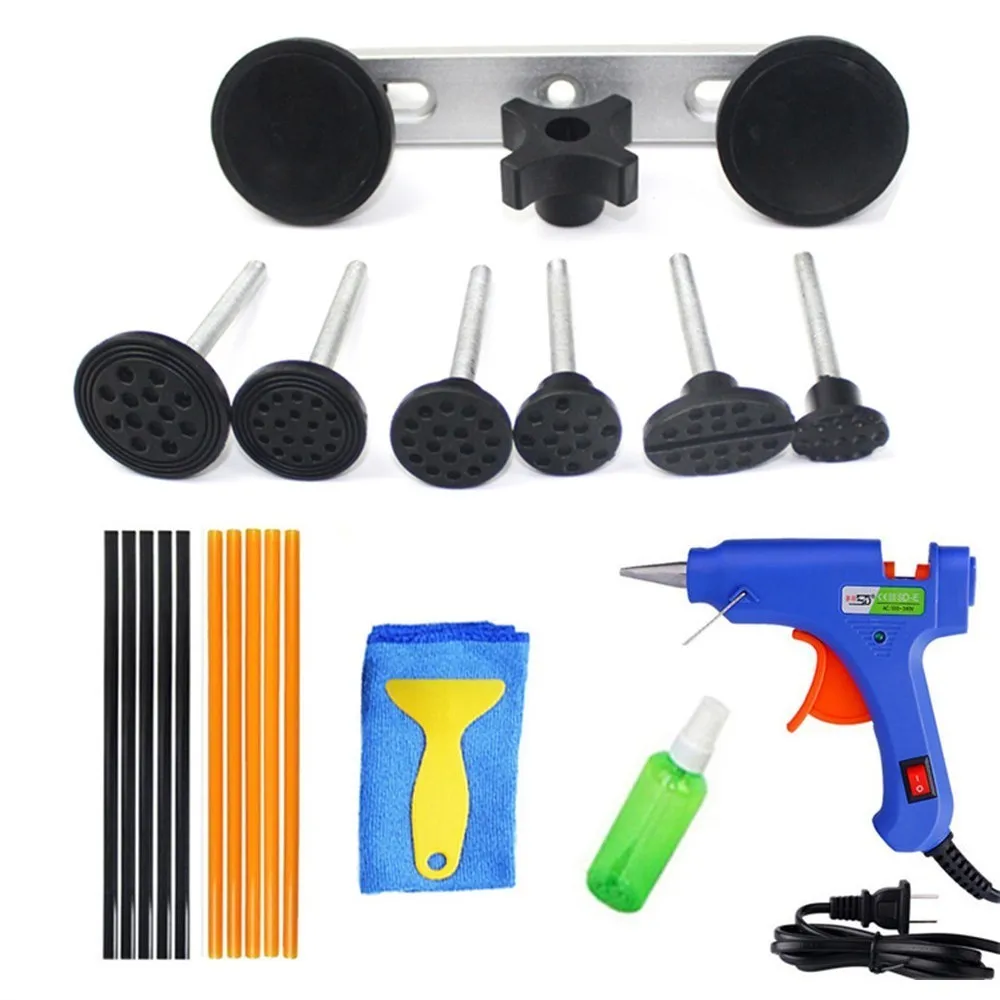 

PDR Tools Pops a Dent Bridge Dent Puller Kit with Hot Melt Glue Gun Glue Sticks for Car Body Dent Repair