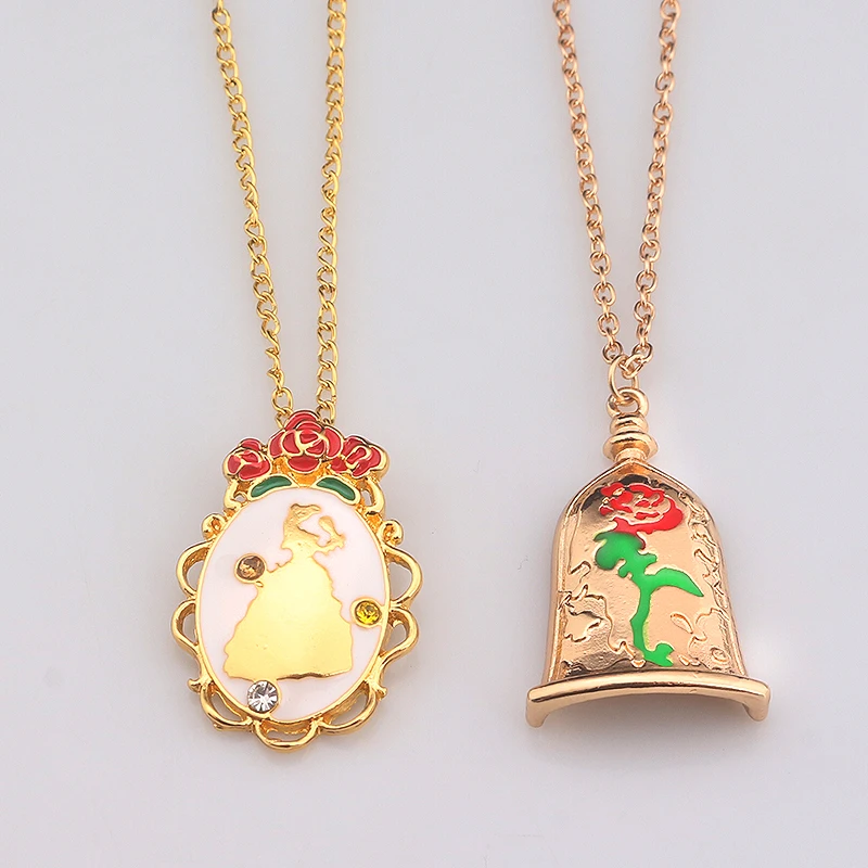 10pcs/lot High Quality Beauty and the Beast Rose Charm ...