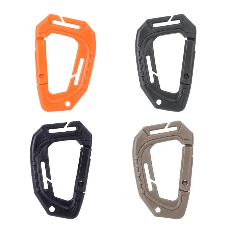 

Climbing Accessories Black D Shaped Plastic Carabiner Hook Keychain for Outdoor Camping Hiking Rock Rescue 200LB Z50
