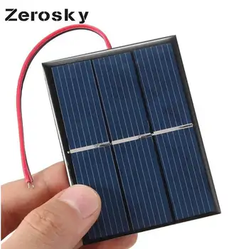

Zerosky 0.65W 1.5V Solar Panel Solar Power Panel CellPhone Charger Panel Home DIY Module Solar Cells With Wire Cable Portable