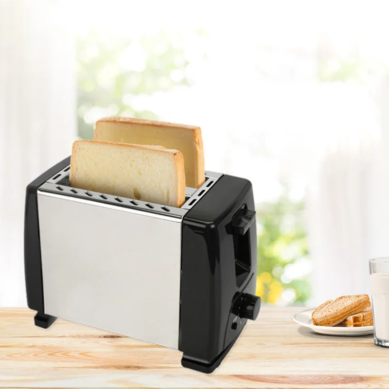 

Household Toaster Breakfast Machine Double Slot Toaster Fully Automatic Toaster Mirror Stainless Steel