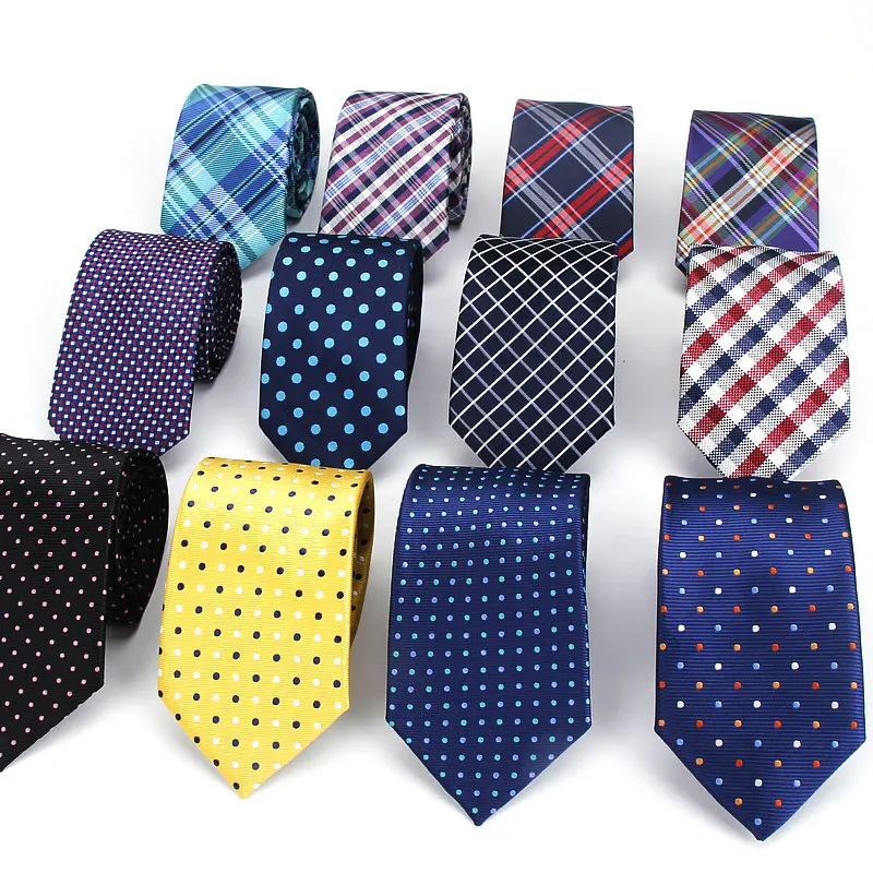 

New Mens Ties Men's Hot Selling Tie Business Classic Dot Necktie Formal Paisley Plaid Check Adults Male Business Neck Ties 7cm
