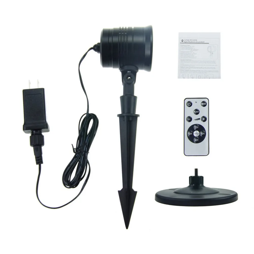 

Waterproof Landscape Stage Lamp Sky Stars Decorative Projector Lights RF Remote for Halloween Thanksgiving Christmas