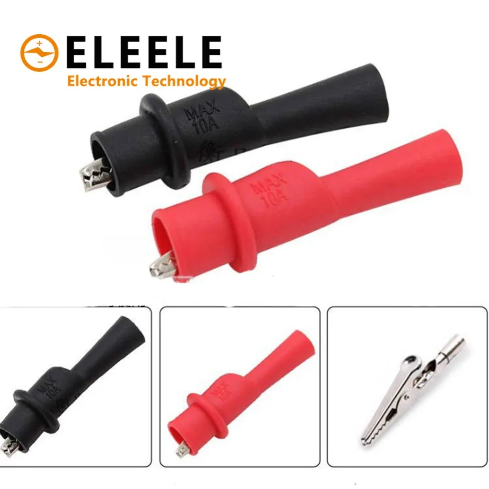 

1 Pair Alligator Crocodile Test Clip Clamp For Multimeter Tester Probe New PN35