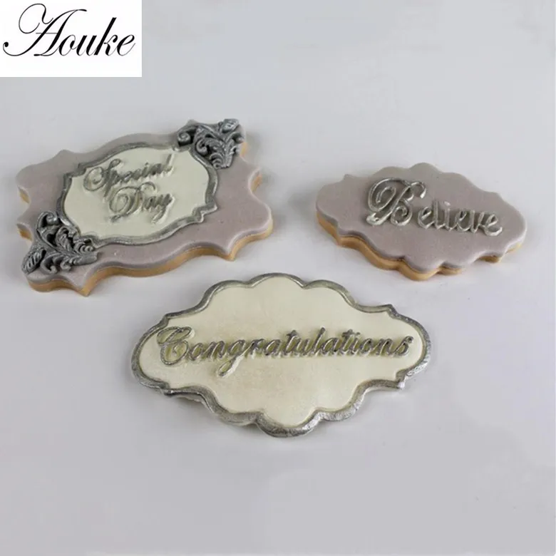 

Aouke "Thank you" Shape Cake Mold Fondant Mold, For Jelly,Candy, Chocolate soap Mold, Decorating Bakeware G191