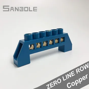 

Bridge Type 6 Hole Blue Inflaming Retarding Shell High Zero Land Row Connection Terminal Block Row Copper Strip 6*9 (10PCS)
