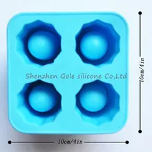 50 шт./лот 4-Кубок Ice Cube выстрел Форма Silicion стрелков Стекло заморозить создатель форм лоток Вечерние