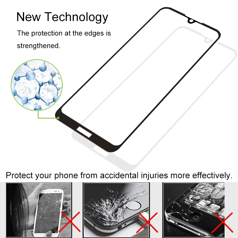 Защитное стекло закаленное для Huawei Y5 2019 5 71 Дюйма 9H y5 AMN LX9 LX1 2 шт.|Защитные стёкла и