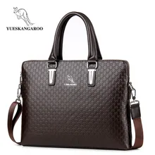 Yueskangaroootop распродажа, модный простой деловой мужской портфель известного бренда в горошек, кожаная сумка для ноутбука, повседневная мужская сумка, сумки на плечо
