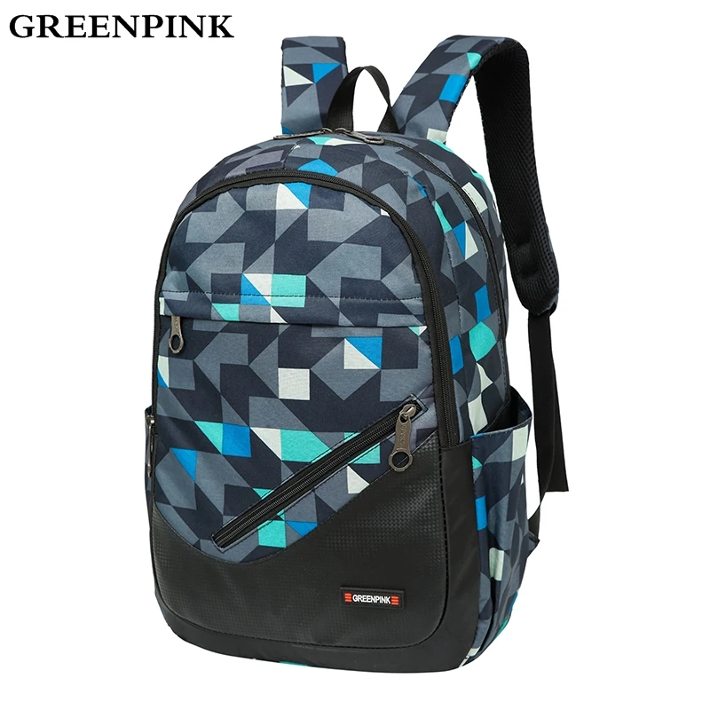 GREENPINK Quality Nylon Backpack Men Fashion Boy Backpacks for Teenage Girls School Bags Unisex Travel Laptop Backpack Women Bag GREENPINK Quality Nylon Backpack Men Fashion Boy Backpacks for Teenage Girls School Bags Unisex Travel Laptop Backpack Women Bag