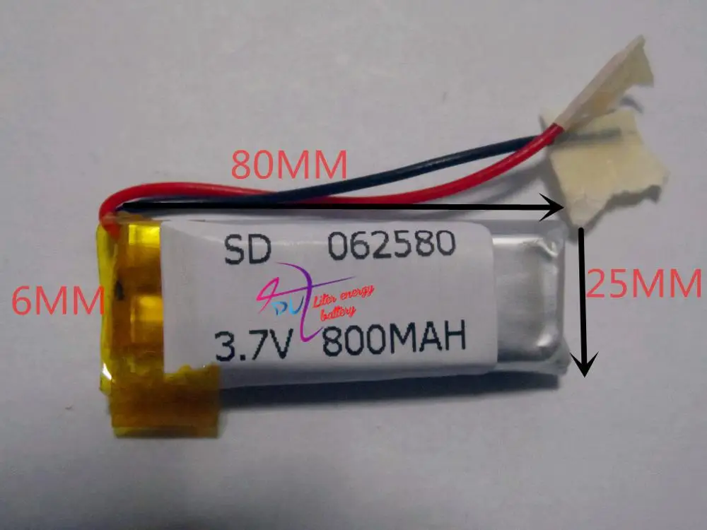 

best battery brand Size 062580 3.7V 800mah Lithium polymer Battery with Protection Board For Bluetooth GSP PSP Digital Products
