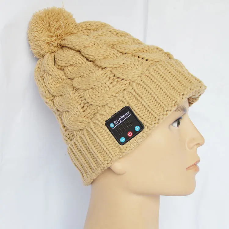 

Wireless Bluetooth Hat Knit Stripped Hat With Headphones Handsfree For Music.