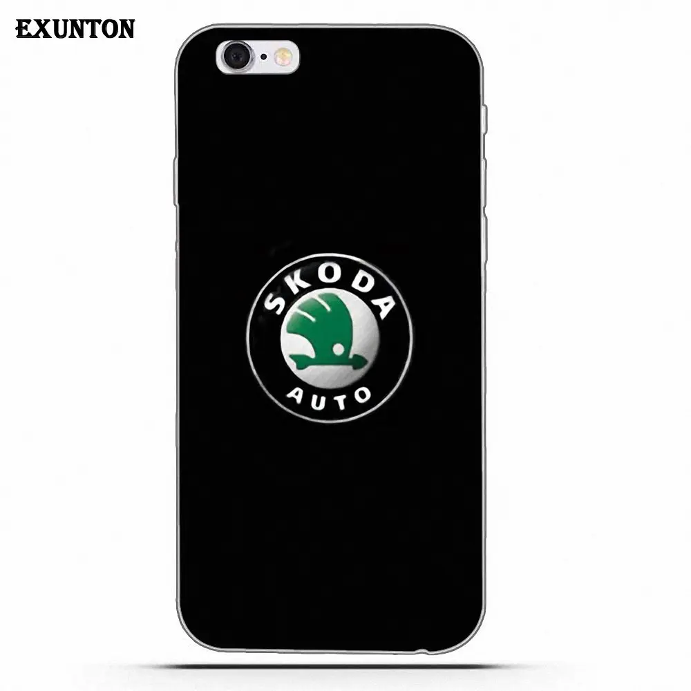 Мягкий модный логотип Skoda для Apple iPhone 4 4S 5 5C SE 6 6S 7 8 Plus X для Apple iPhone 4 4S 5 5C SE 6 6S 7 8 Plus X - Цвет: as picture