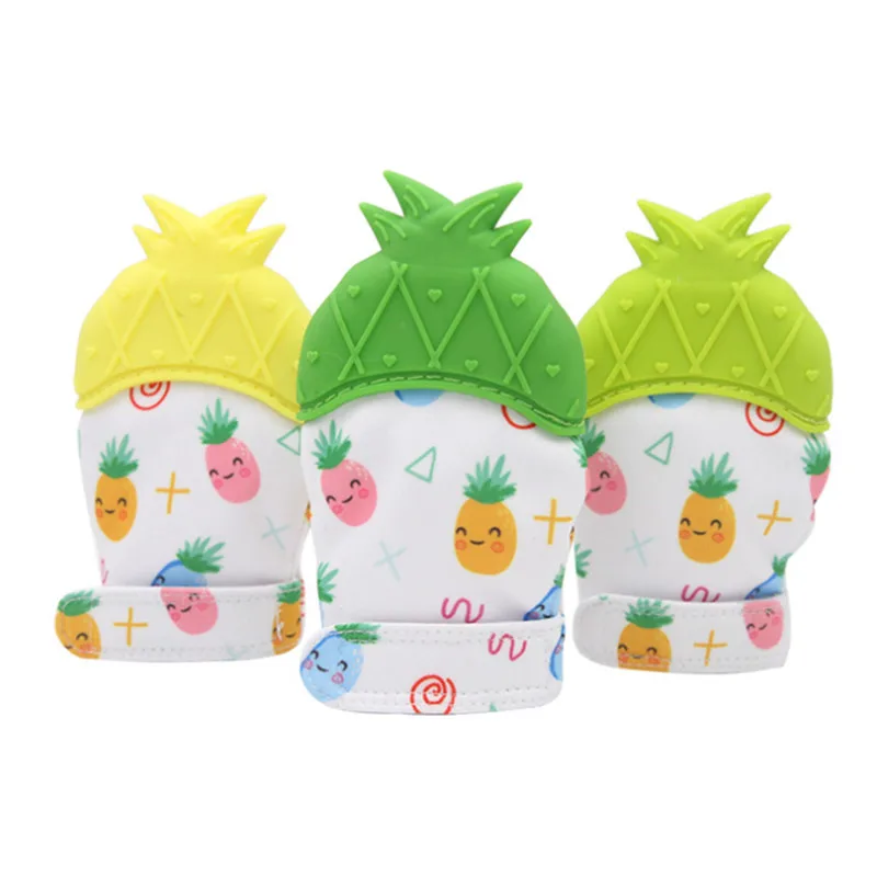 Игрушки для малышей, детские перчатки-пустышки с ананасовым зубом, жевательная резинка, перчатки для новорожденных, Детские молярные игрушки