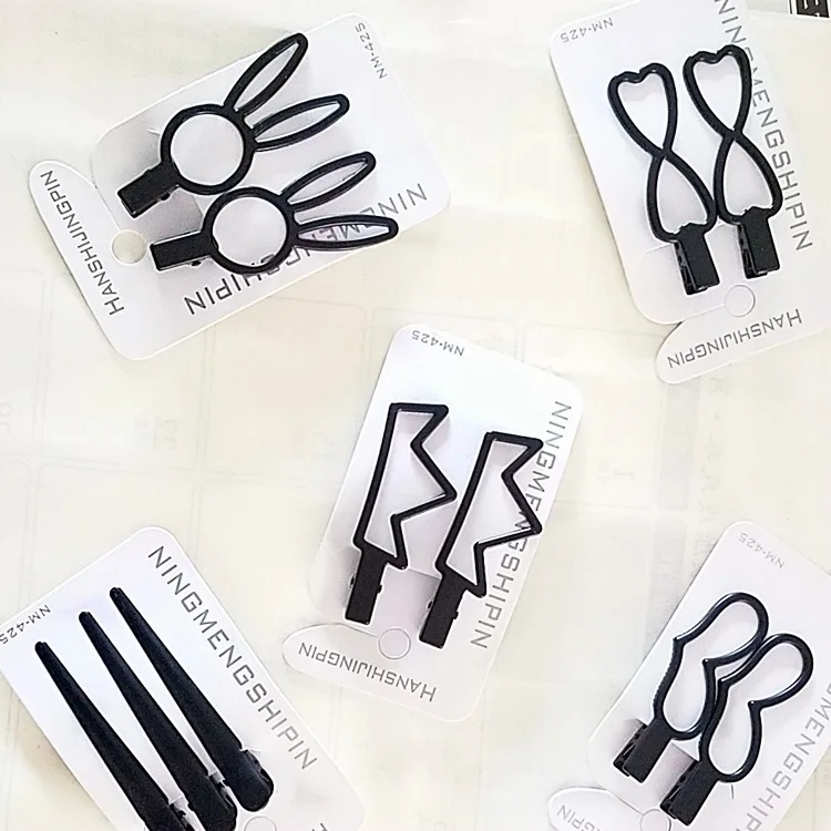 

1Pair Cartoon Long Ear Rabbit Hairpin Cute Hair Clip for Women Elegant Snap Barrette Stick Hairpin Hair Styling Accessories #A01