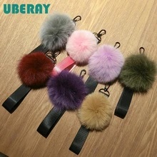 Для iPhone XS Max Милая зимняя пушистая лиса меховая помпон для девочек Женская Автомобильная Сумочка телефонный ремешок для samsung для huawei для Xiami