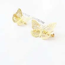 Горячая Распродажа 6 шт. блестящая женская заколка для волос Левая Правая бабочка аксессуар для волос Инструменты для укладки головной убор заколка Свадебный декор