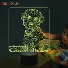 Новинка 3D милая Пудель Форма Настольная лампа светодиодный освещение для детей и подарки для детей