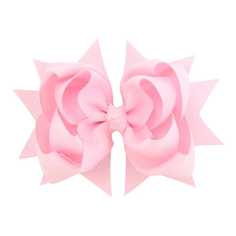Kids Cute Flower Headwear Grosgrain Ribbon Hairbow Children Girls Hair Bows Clips Hair Baby Girl Head Accessories Dancing Hairpins (11)